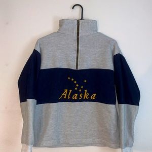 Vintage Alaska Quarter Zip Sweatshirt